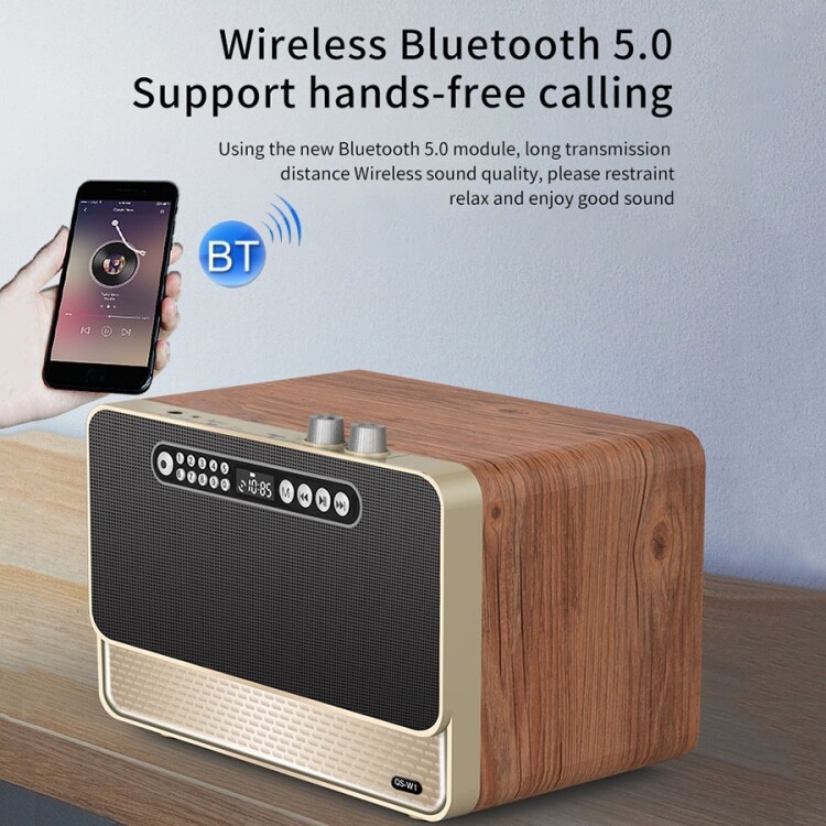 Máy Tính Để Bàn Hiệu Ứng Âm Thanh Độ Trung Thực Cao Bằng Gỗ W1 Loa Bluetooth Không Dây