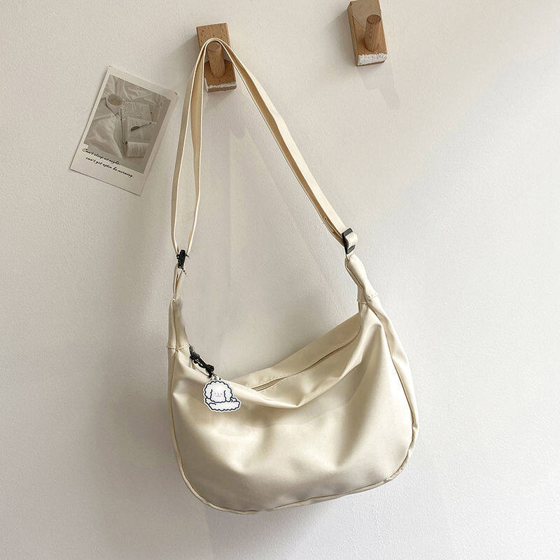 NALLCHEER New bag fashion women's bag solid color shoulder bag Korean style simple shoulder bag crossbody bag dumpling bag
