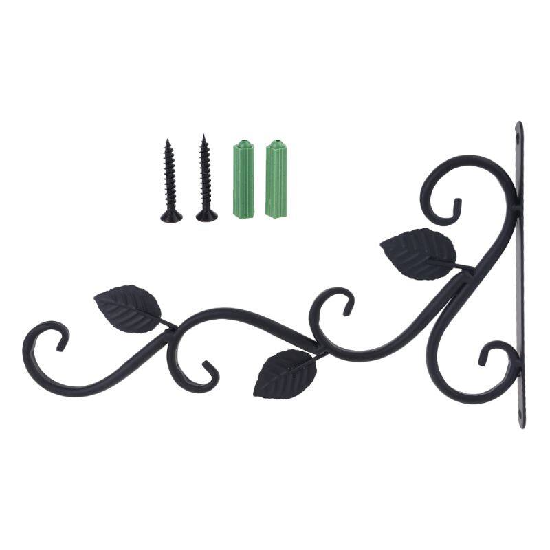 European Style Wall Hanging Flower Pot Support Bracket Hook Iron Hanger Balcony Home Decoration
