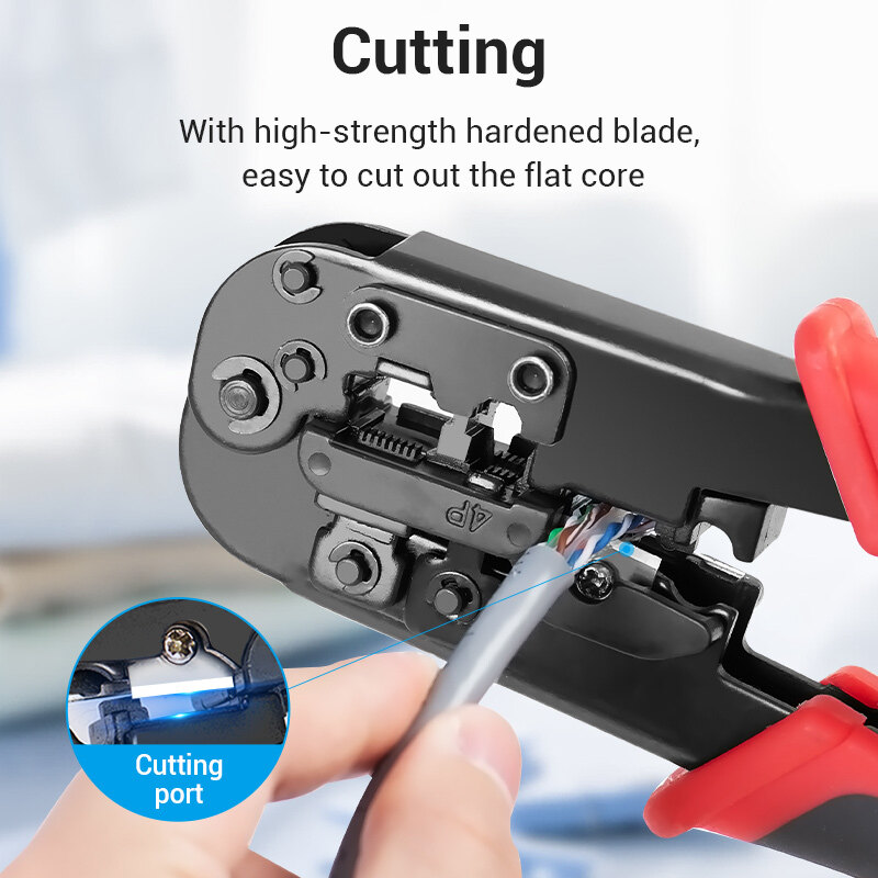 Vention Crimping tool Crimper 3 in 1 Stripping Cutting Crimping Multi-Function Crimping for RJ45 RJ11 RJ12 4P 6P 8P rj45 Crimper