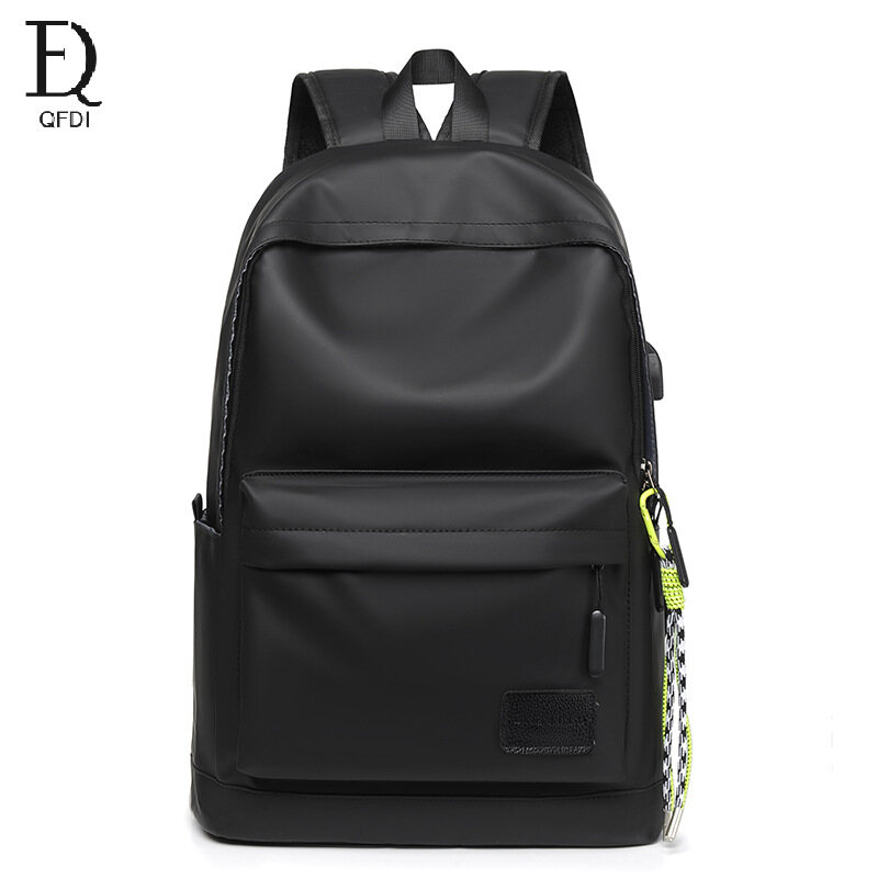 QFDI Men's backpack student schoolbag high school students backpack Korean version casual large-capacity backpack computer backpack