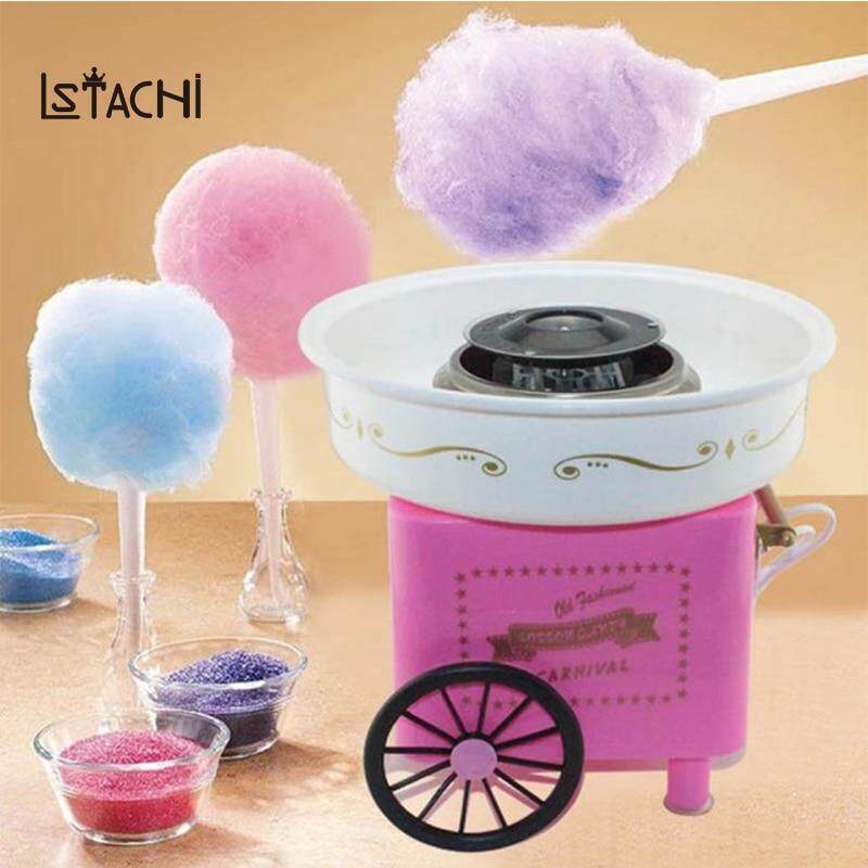 LSTACHi ไฟฟ้ามินิหวานเครื่องทำสายไหมเครื่อง Nostalgia DIY Cotton Candy น้ำตาลสำหรับเด็กของขวัญเด็ก220V