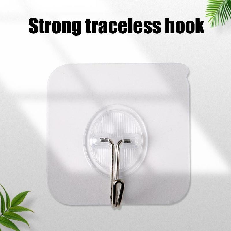 Best Price 10Pcs Waterproof Adhesive Hooks Wall Hooks Strong Adhesive Hooks/Seamless Transparent Hooks /Suction Heavy Load Rack Cup Sucker for Kitchen