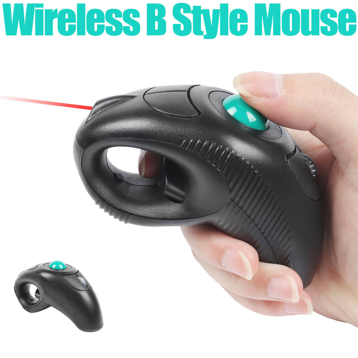 Wireless Trackball Mouse Vertical 2.4GHz Digital Thumb-Controlled Mause 10M  Distance control Handheld 1600 DPI Track Ball Optical Mice For Office Work