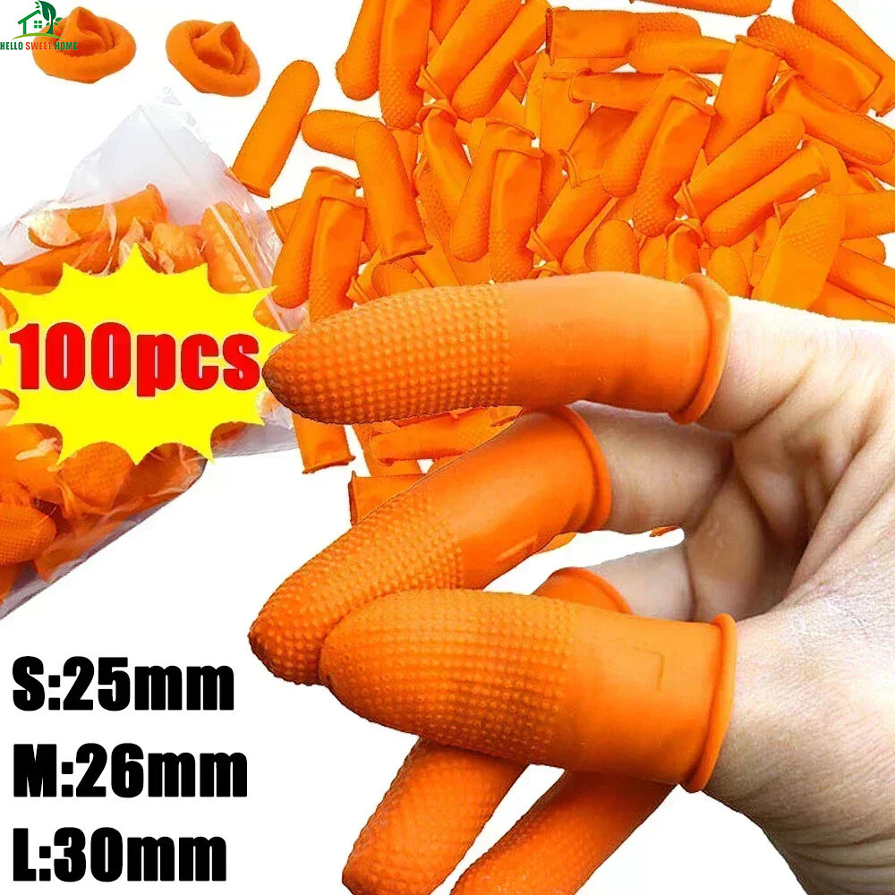 Disposable Latex Rubber Finger Cots Anti-static Fingertips Protector Gloves  For Kitchen Non-slip Fingertip Gloves