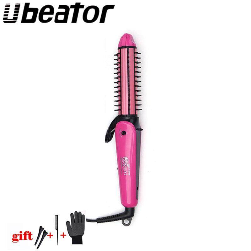 3 In 1 Ceramic Styler Hair Curler Brush Straight And Curl Curling