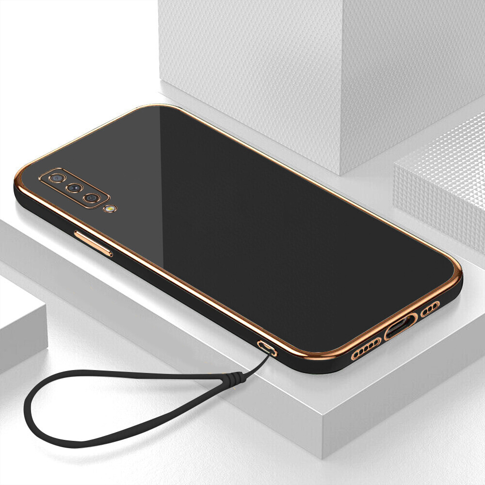 Ốp lưng samsung a7 2018 ốp lưng viền vuông mềm nguyên bản vỏ điện thoại mạ sang trọng ốp lưng điện thoại mềm mạ