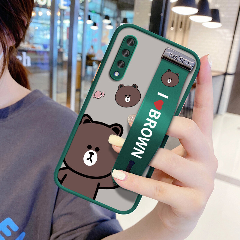 Ốp Điện Thoại UCUC Dành Cho Xiaomi MI A3 Ốp CC9e Ốp Lưng Gấu Hoạt Hình Mờ Chống Sốc (Có Dây Đeo Cổ Tay) Ốp Bảo Vệ Toàn Bộ Ống Kính Viền Mềm Ốp Điện Thoại Siêu Mỏng