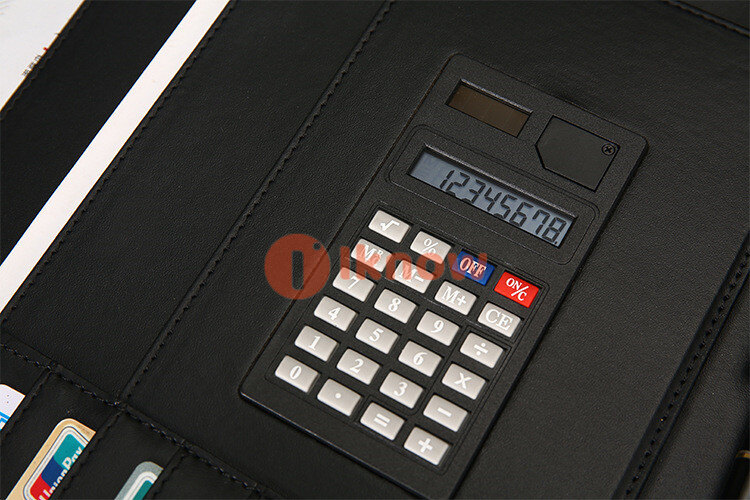 Multifunctional A4 Folder Portable Snap Bag Office Storage Binder Business Leather Briefcase