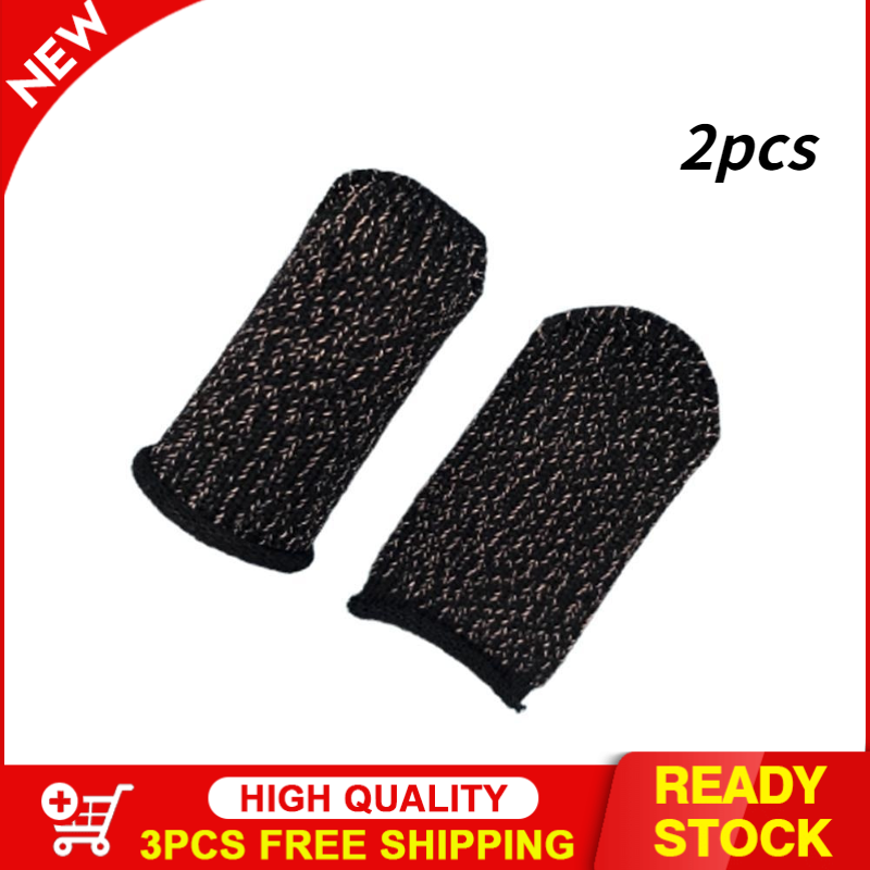Greo 2 Cái/bộ Trò Chơi Finger Set Tay Áo Chơi Game Chống Trượt Bảo Vệ Ngón Tay Chống Mồ Hôi Cho Trò Chơi Điện Thoại Di Động-Đen