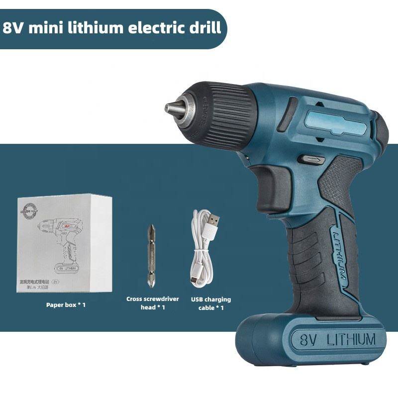 Cordless drill Mini 8V Lithium electric drill Rechargeable hand drill Multifunctional household electric screwdriver