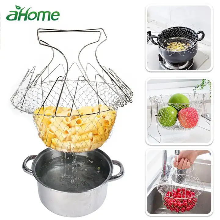 stainless steel folding colander