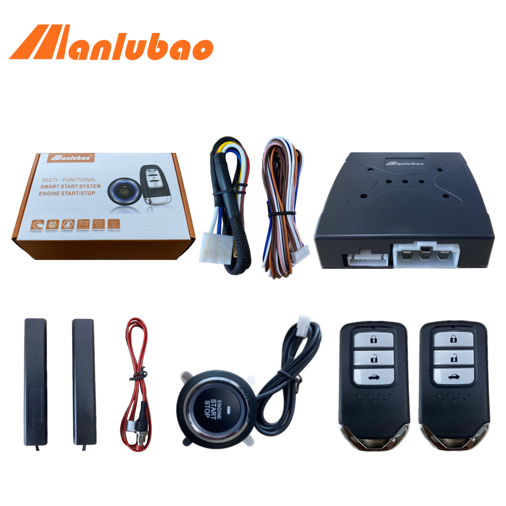 Manlubao A6-Nút Dừng Khởi Động Động Cơ Xe Hơi Khóa Cửa Hệ Thống Khởi Động Đẩy Không Chìa, Với Điều Khiển Từ Xa Động Cơ Starte