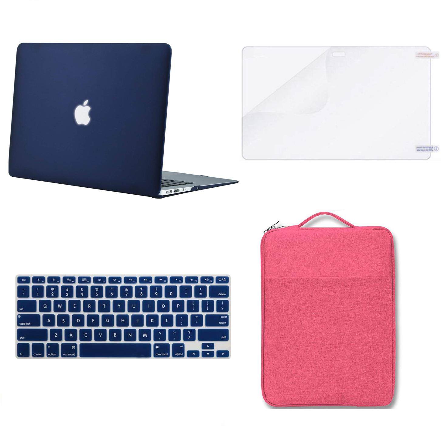 3in1 ROYAL BLUE Rubberized Case for Macbook Pro 13/" A1425 Retina display+Key+LCD