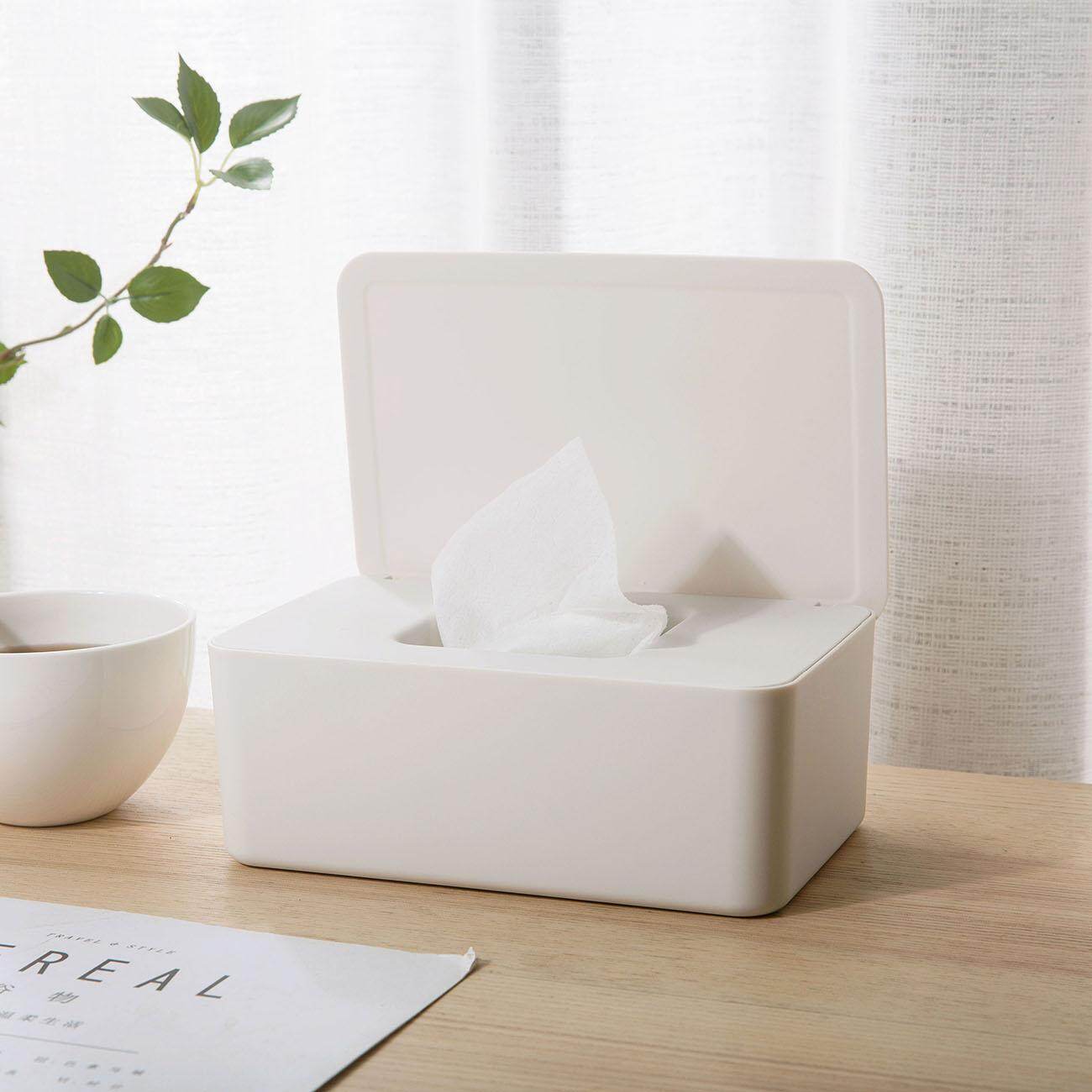 Homenhome Wet Tissue Box Desktop Sealed Wipes Storage Box