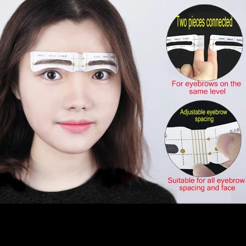 Lazy Quick Eyebrow Stickers Eyebrow Card Template Eyebrow Aids Guide Tattoos Makeup Tools Adjustable