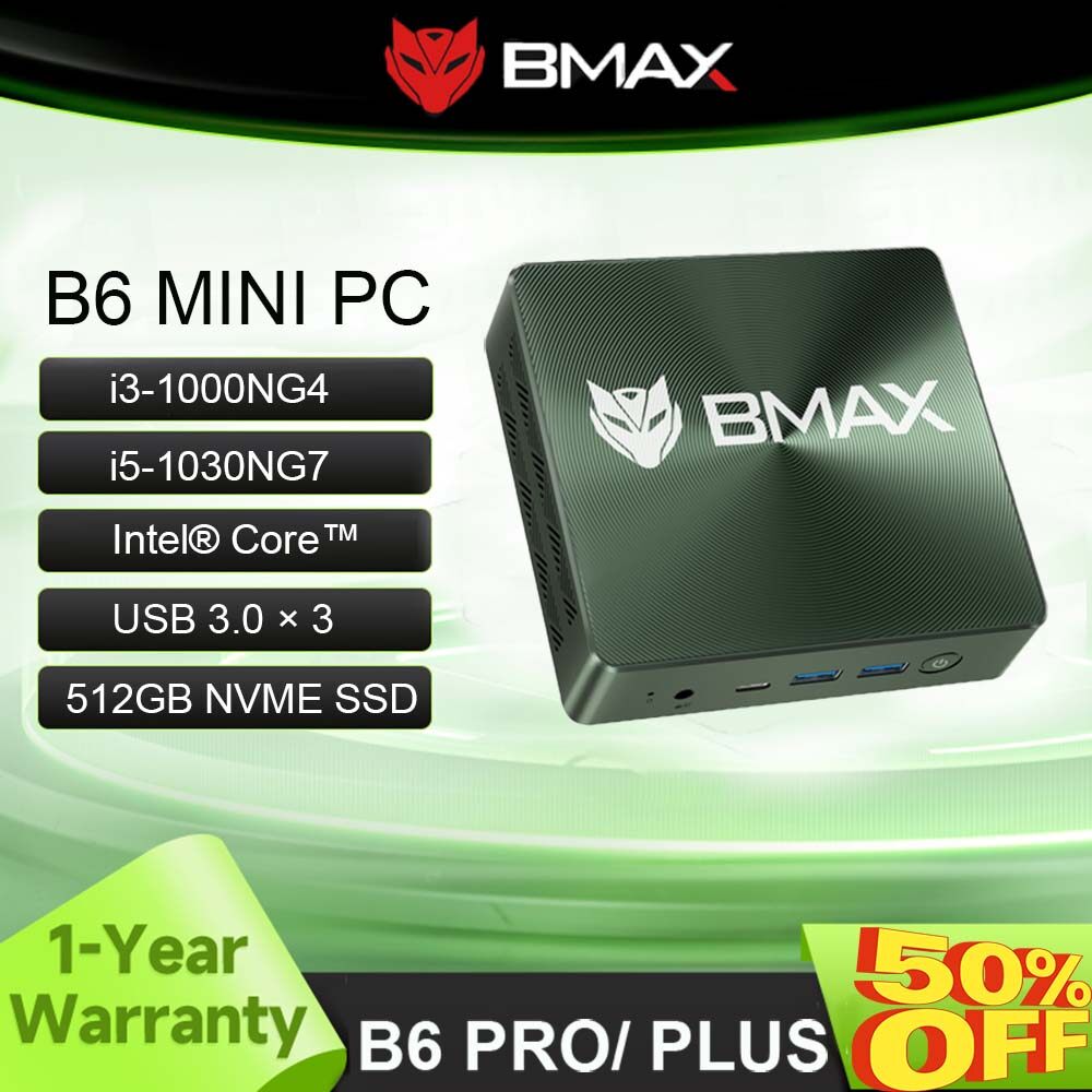 NEW BMAX B6 Pro Plus Mini PC Intel I3 I5 1030NG7 Processor 2 4 Cores 4 8 Threads Wifi 6 16GB