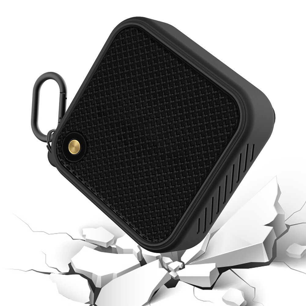 Storage Case Portable Speaker Protective Box Silicone Shockproof Anti-fall Accessories with Metal Hook for Marshall Willen