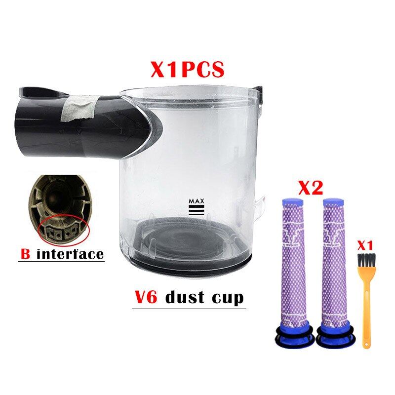 For dyson v8 handheld vacuum cleaner parts v6 v7 original body motorhead dust cup dc59 dc62 dust bucket hepa filter essories