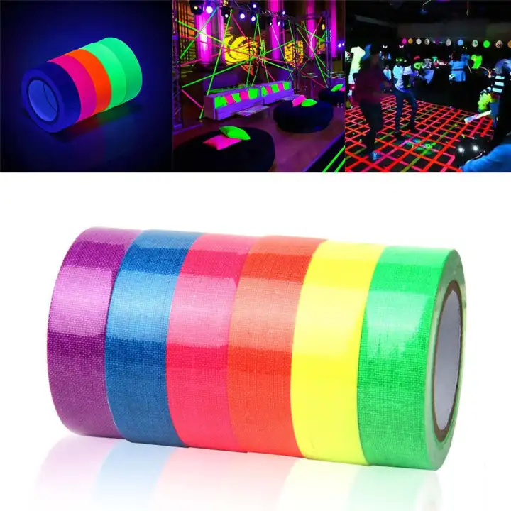 Hoopchina Luminous Tape 6 Piece Set Bright Colors Blue Green