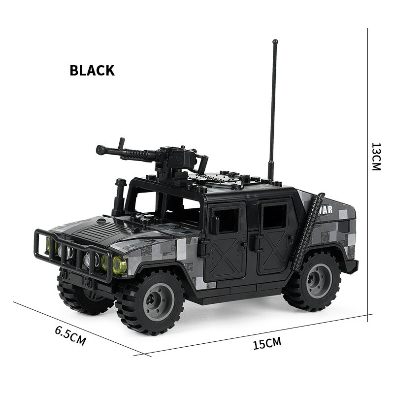 CAR TOYS New Desert Hummer, Jeep, Military Vehicle Parts Model, Scene Matching with Small Particle Assembly Blocks
