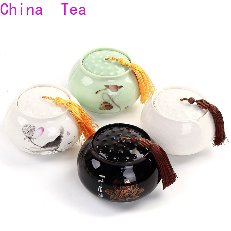 [Chất Lượng Cao, Giao Hàng Nhanh] Hộp Đựng Trà Bằng Gốm Sứ Celadon Lớn
