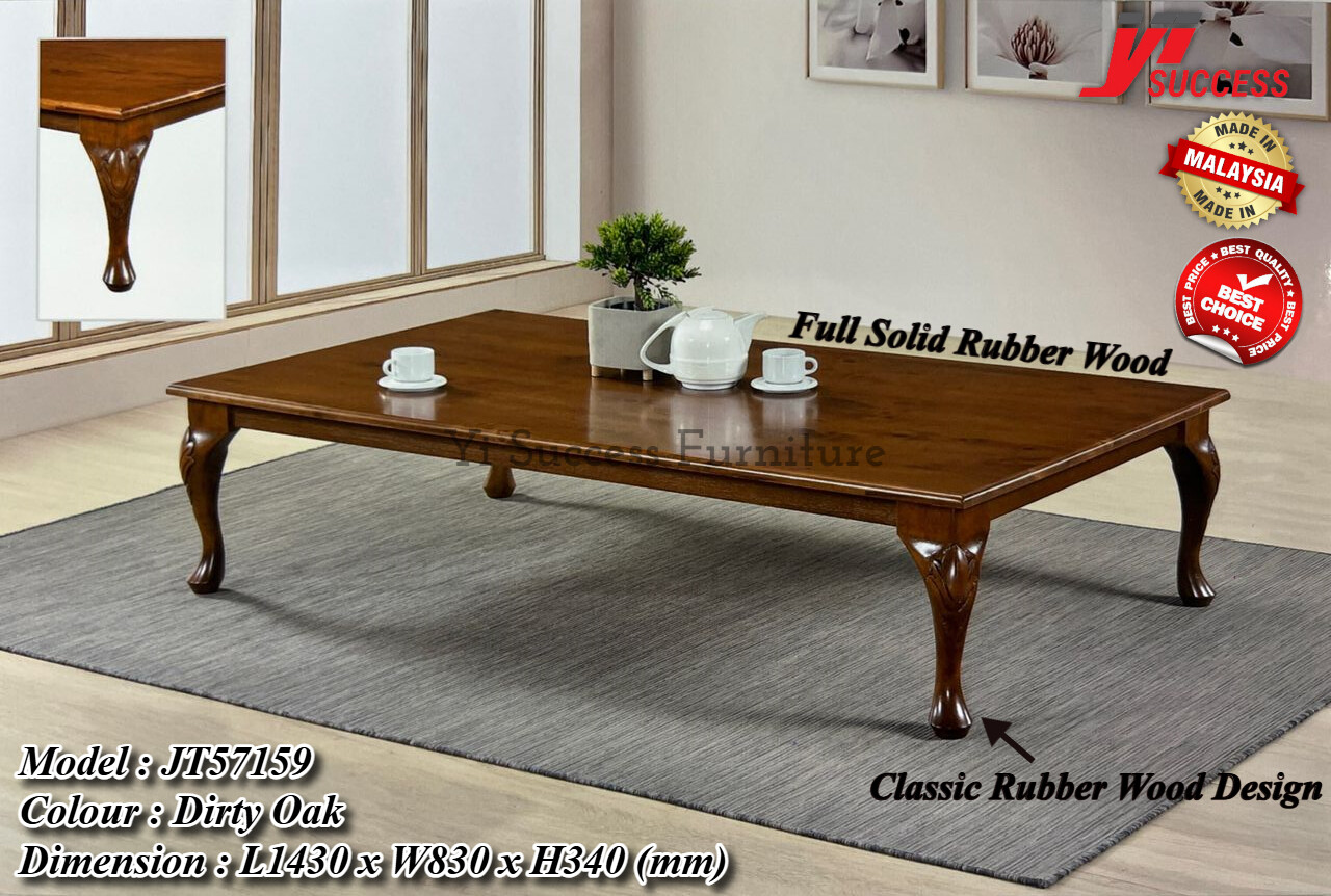 木製ローテーブル MADE IN MALAYSIA Yi Success Classic Design Full Solid Japanese Table / Meja Jepun