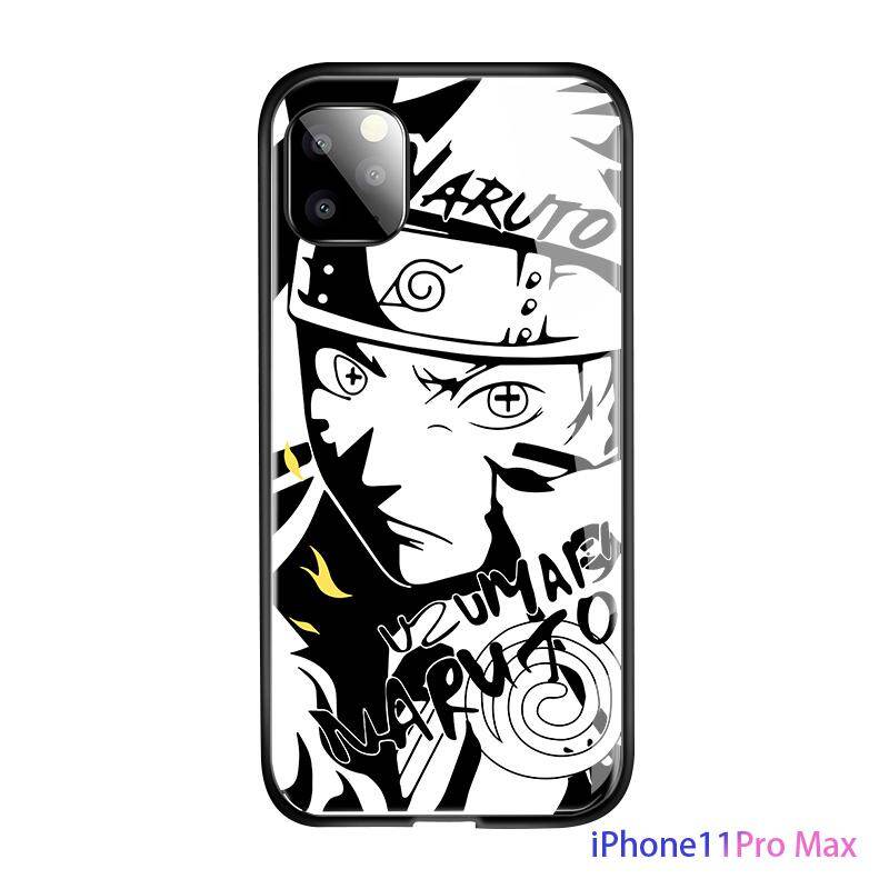 UCUC For iPhone11 iPhone11 Pro Max iPhone 5 / 5S iPhone6S iPhone7 / 8 Plus iPhone X XS XR XS MAX Case, Anime Series Sasuke Kakashi Uchiha Men's Women's Soft Edge Tempered Glass Phone Case Cover