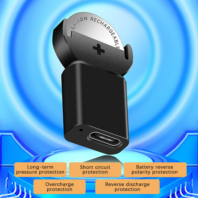 TrailB Button Battery Charger Door Open Reminder Charger Mini Button Battery TYPE-C Joint Mini Smart USB Charger