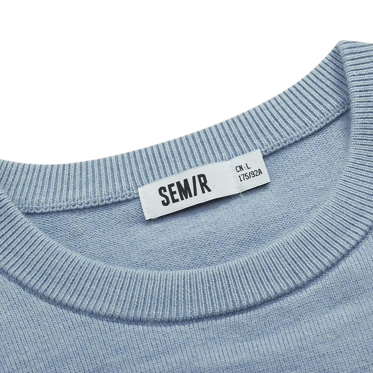 Semir Pullover Sweater for Men in Winter Simple Solid Color Exquisite Urban Commmuting Style Fashionable Casual Sweater