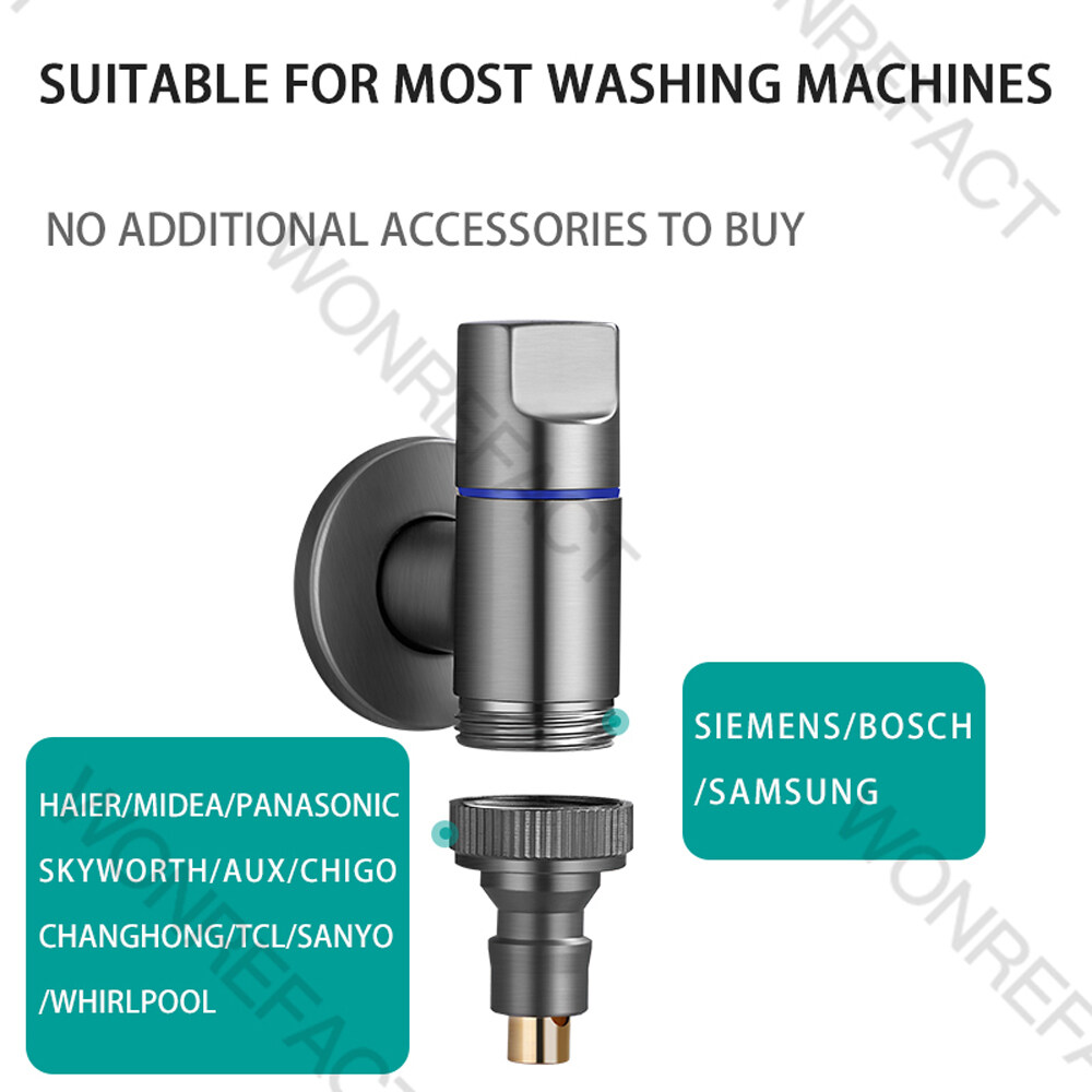 Universal Mini Washing Machine Faucet Automatic Water Stop Joint Thread Anti-fall Faucet Quick Installation Faucet Mini Brass Angle Valve