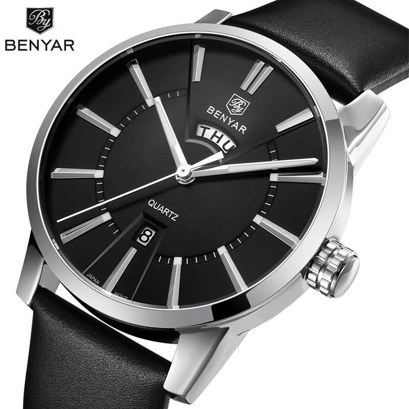 Đồng Hồ Nam BENYAR Mới Đồng Hồ Thạch Anh Công Sở Lịch Đôi Sang Trọng