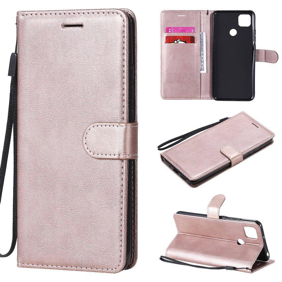 FAYANGRIES For Xiaomi Redmi 9C (6.53 ) Case, Elegant Classic Solid color Phone Casing Flip PU Leather Cover Stand Support Bracket Succinct Concise Wallet