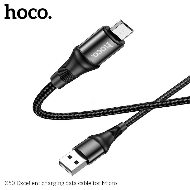 Hoco Original 100% X50 2.4A Fast Charging Cable Micro USB Type C Lightning for Quick Charger Data Cable for iphone 12 pro max oppo a12 realme