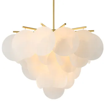 acrylic and gold pendant light