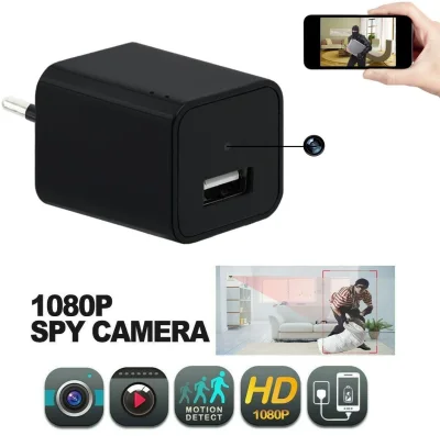 Mini Charger Wireless Spy Camera 1080P Full HD Camcorder Hidden DVR Loop Recording