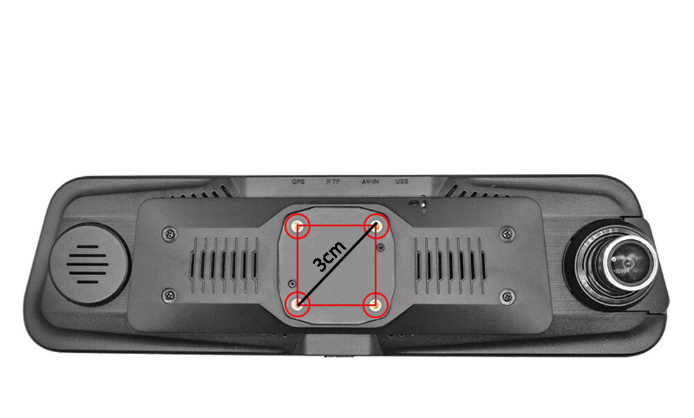 Interior Rear View Mirror Back Plate Panel + Bracket For Cars DVR Instead Strap