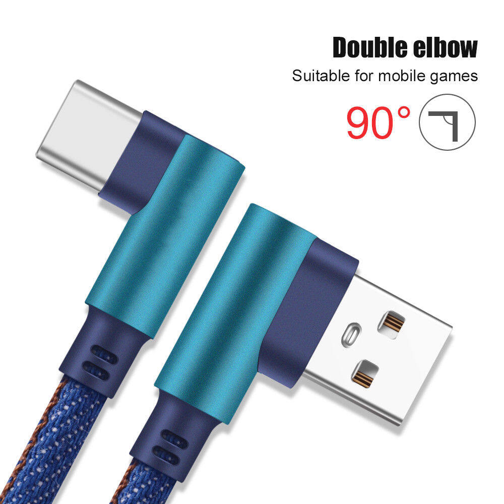 1m/2m type c 90 degree right angle usb c 3.1 fast data sync charging charger cable