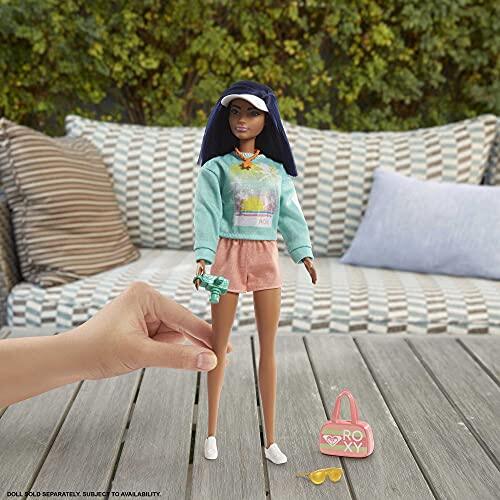 FashionFritz & Little Bitz Dark Hair & Skin 12 Fashion Doll & Beach Bike  Bundle - Dark