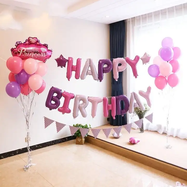 13pcs Happy Birthday Letter Balloons 16inch Foil Ballons Birthday