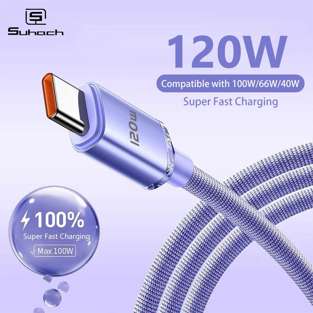 [HOT] 6A USB C Cable 120W Type C Cable Fast Charging Wire For Huawei Data Cord USB Cable C Charger For Samsung Xiaomi