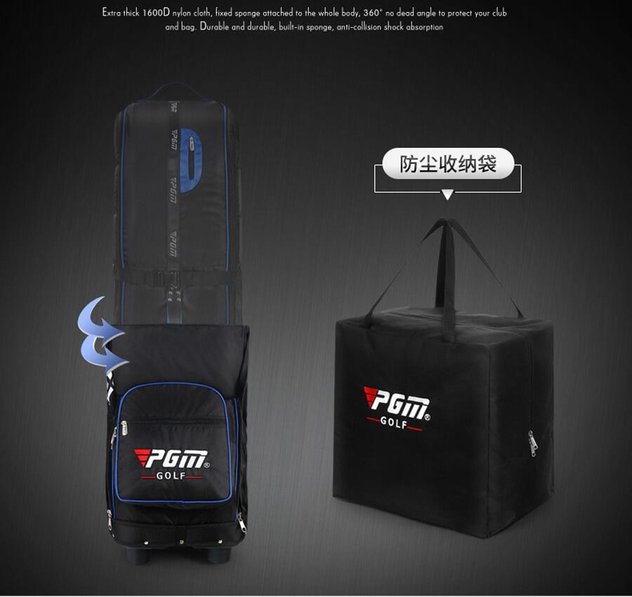 PGM Golf Aviation Bag Foldable with Tugboat Aircraft Consignment Bag with Complimentary Dust Storage Bags HKB009