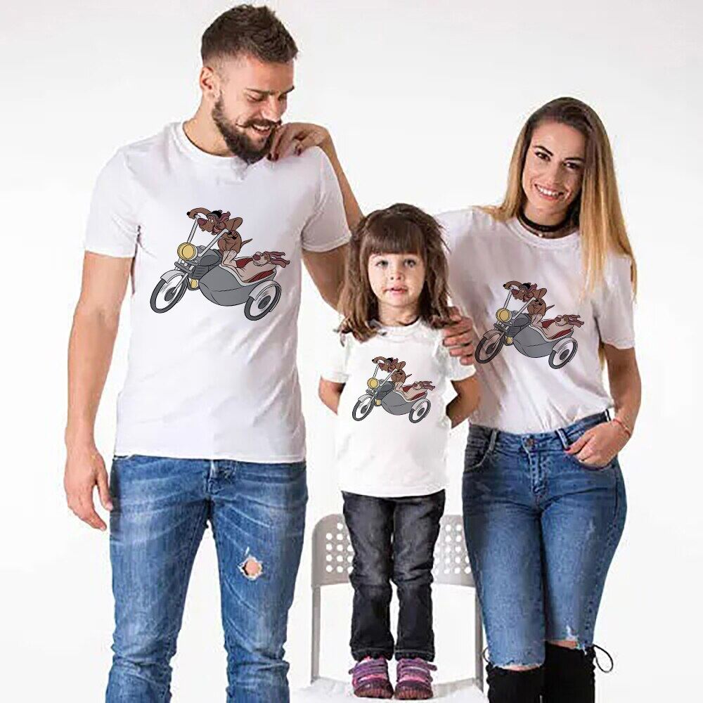 Family Look Motorcycle Dad Son Tshirts The Aristocats Classic Character ...