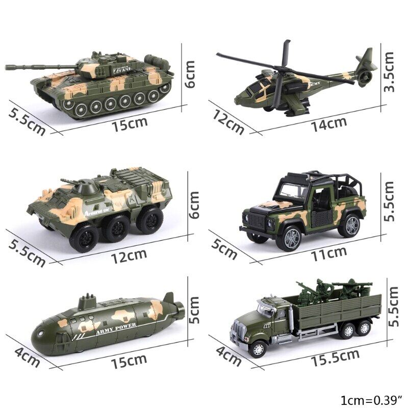 1:52 Scale Military Tank Armored Car Cavalry Submarine Durable Metal Model  Toy Off-road Vehicle Birthday Gifts for Boys