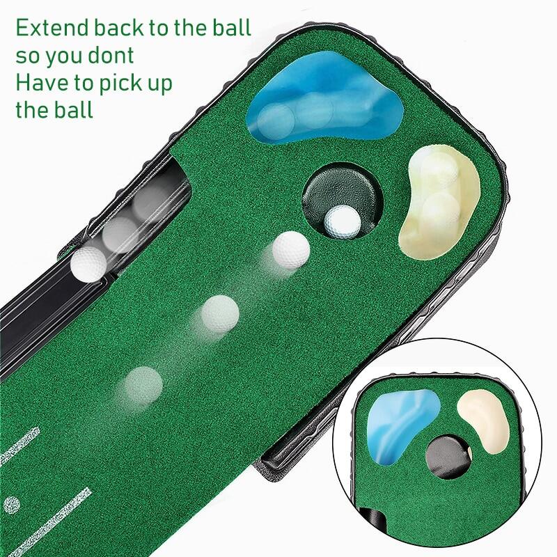 Golf Putting Mat Plastic Training Tool Driving Trainer Putter Practice Pad Chipping Hitting Carpet Gree Lenght 8.9FT*1.28FT