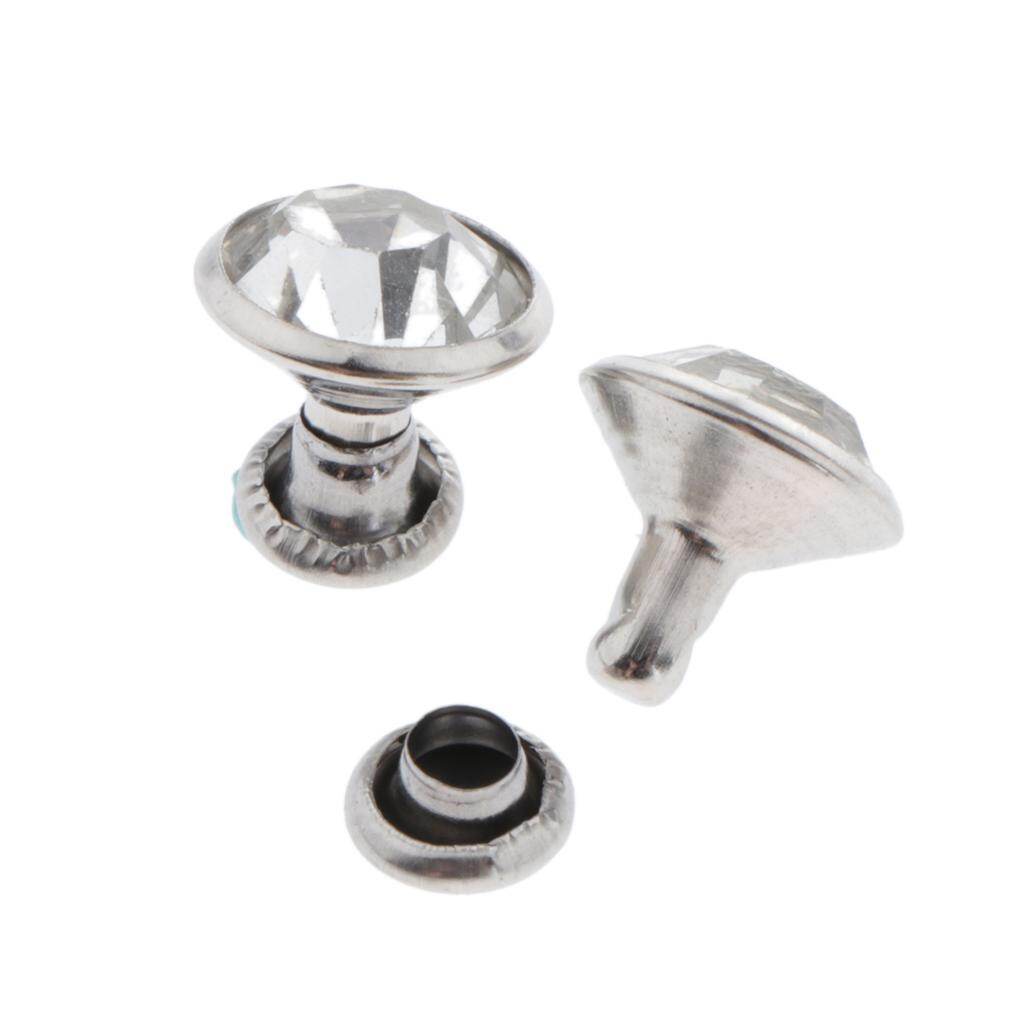 Blesiya 100pcs Snap Button Rivets Leather Craft for Garment Accessories Silver