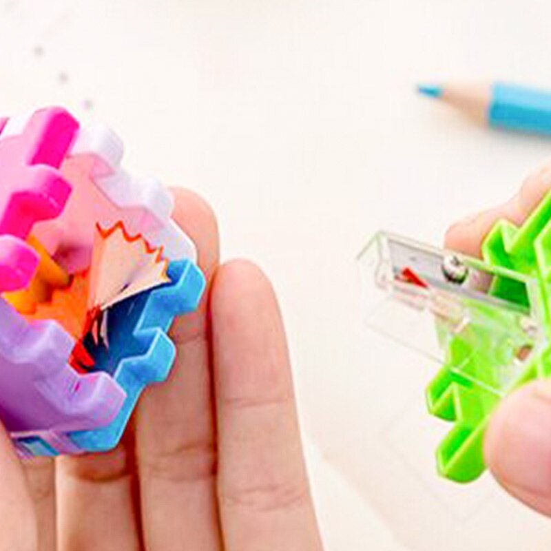 1 KHỐI Rubik Dễ Thương Ngẫu Nhiên Quà Tặng Giải Thưởng Cho Sinh Viên Gọt Bút Chì Đồ Dùng Học Tập