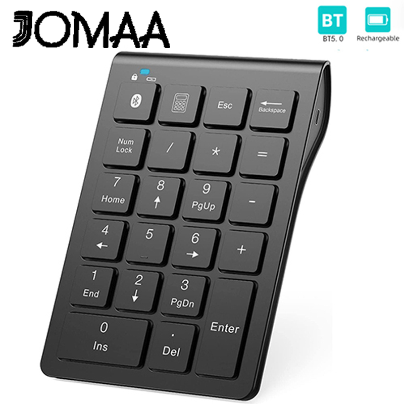 JOMAA Bàn Phím Số Bluetooth Bàn Phím Số Bluetooth Có Thể Sạc Lại Bàn Phím Số Không Dây 22 Phím Bàn Phím Số Ngoài Cho Mac Cho iPad Máy Tính Xách Tay Bàn Phím Kỹ Thuật Số