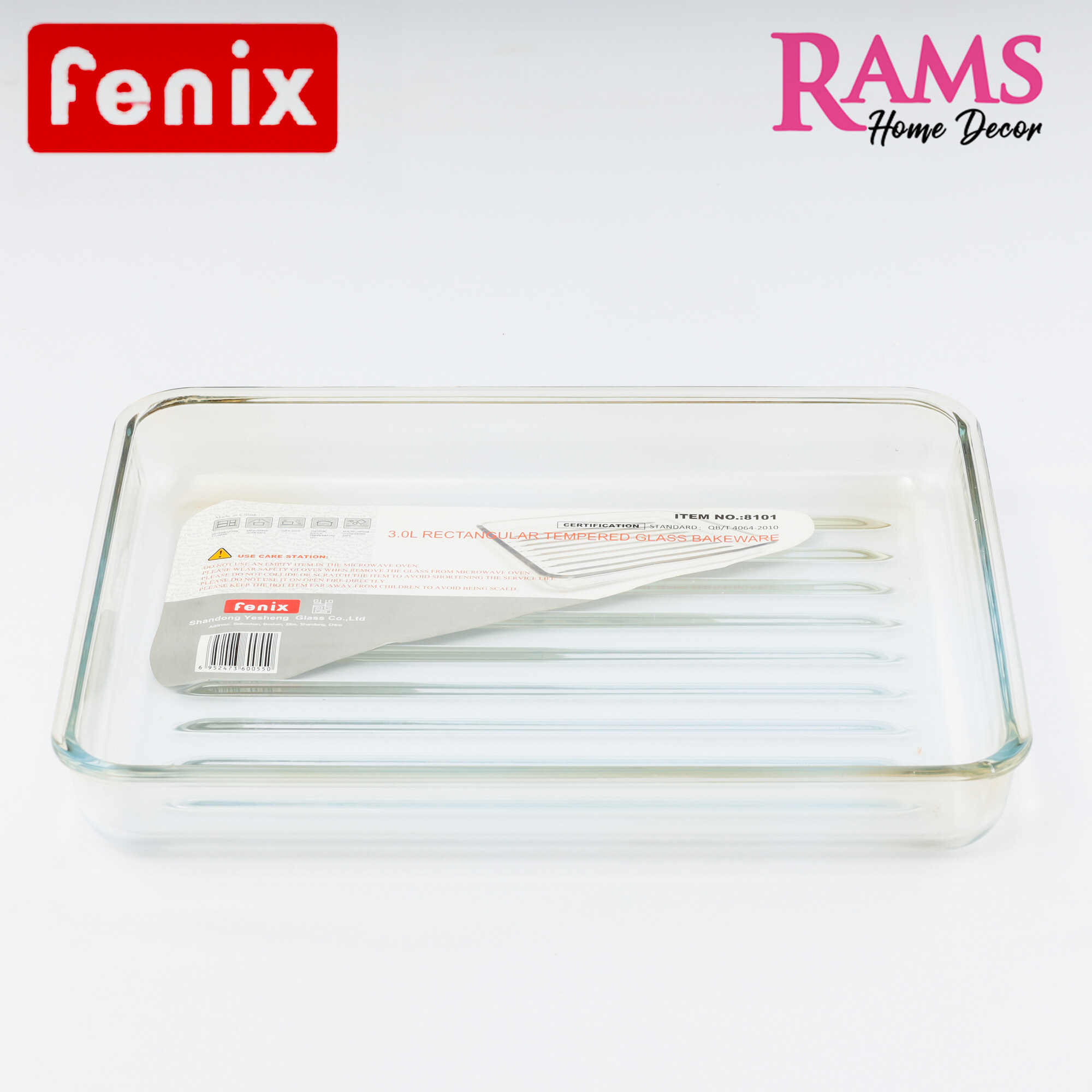 Fenix 3000ML Heat Resistant Tempered Glass Baking Dish