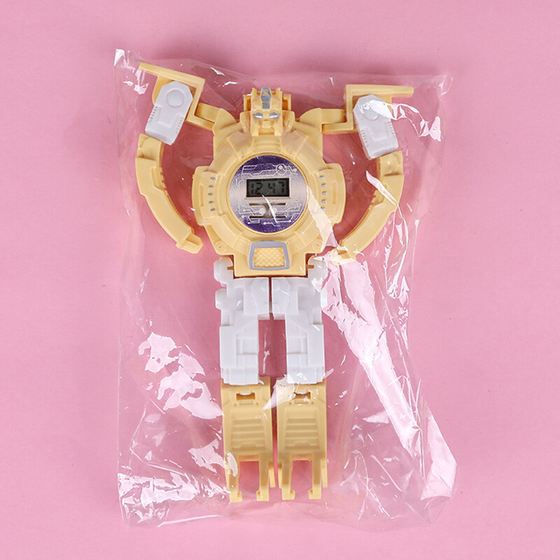 【YIDEA HONGKONG】đồng Hồ Điện Tử Robot Biến Hình Hoạt Hình, Đồ Chơi Biến Hình Cho Trẻ Em